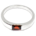 6*4 MM Octo - Garnet Faceted Ring - R5307G