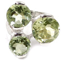 9, 10, 11 MM Round - Green Amethyst Ring - R5308GA