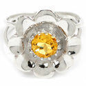 6*6 MM Round - Citrine Ring - R5309C