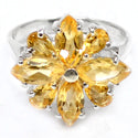 4*8 MM Marquise & 3*5 MM Pear - Citrine Ring - R5312C