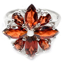 4*8 MM Marquise & 3*5 MM Pear - Garnet Faceted Ring - R5312G