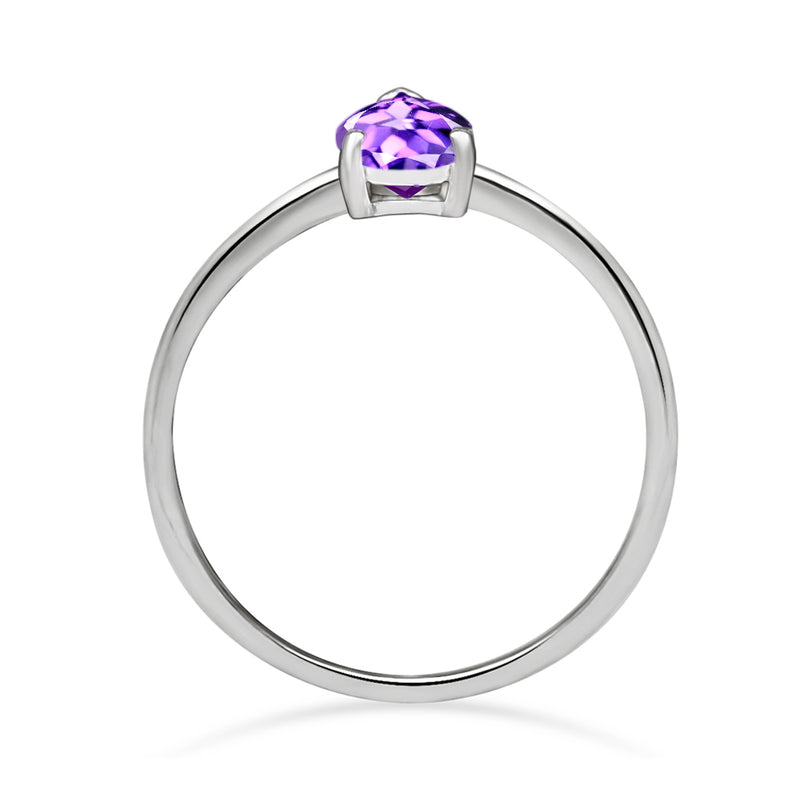 7*5 MM Pear - Amethyst Faceted Ring - RBC301-AMF Catalogue