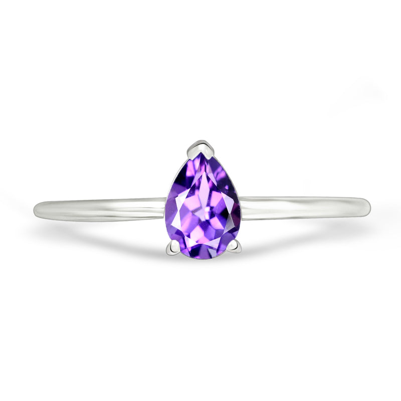 7*5 MM Pear - Amethyst Faceted Ring - RBC301-AMF Catalogue