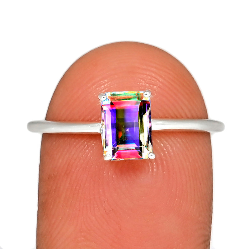 7*5 MM Octo - Mercury Mystic Topaz Ring - RBC304-MMT Catalogue