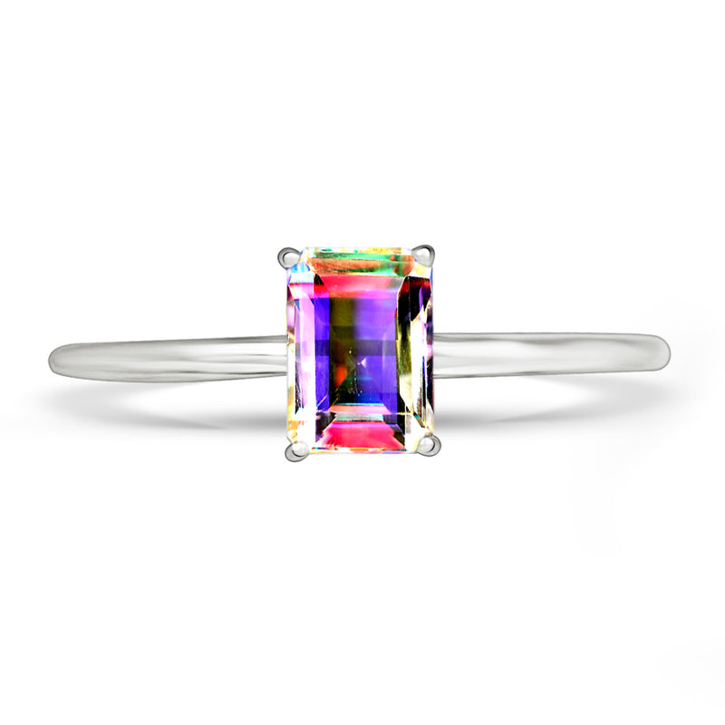 7*5 MM Octo - Mercury Mystic Topaz Ring - RBC304-MMT Catalogue