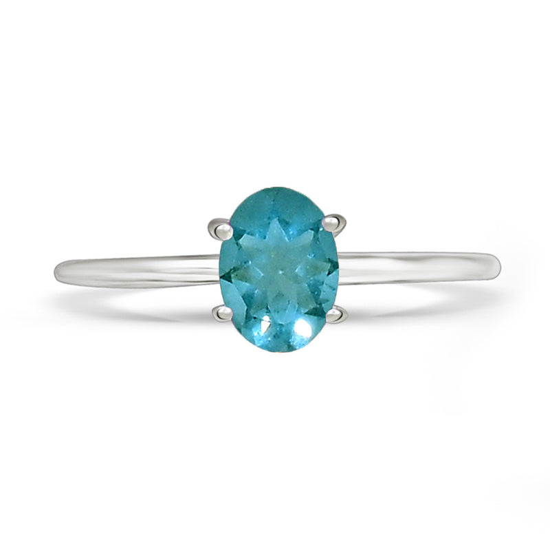 7*5 MM Oval - Belgian Teal Fluorite Ring - RBC305-BFT Catalogue