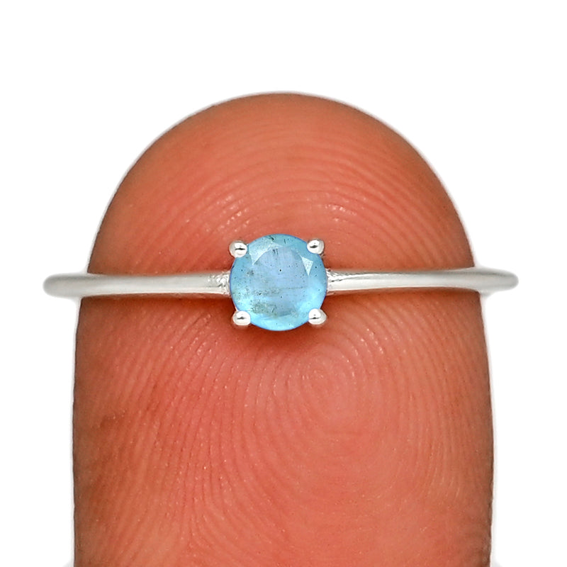 4*4 MM Round - Aquamarine Faceted Ring - RBC307-AQF Catalogue