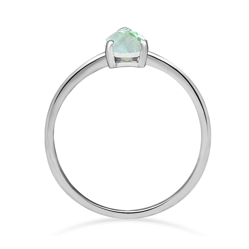 6*4 MM Pear - Aquamarine Faceted Ring - RBC308-AQF Catalogue