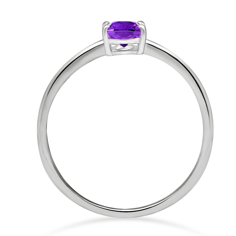 6*4 MM Oval - Amethyst Faceted Ring - RBC309-A Catalogue