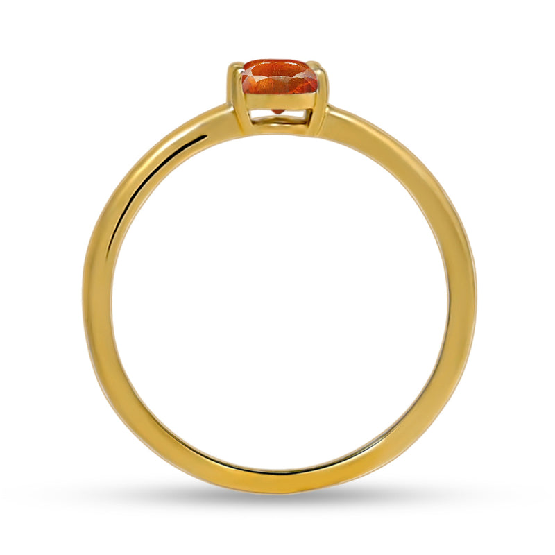 6*4 MM Oval - 18k Gold Vermeil - Orange Kyanite Faceted Ring - RBC309G-OKF Catalogue