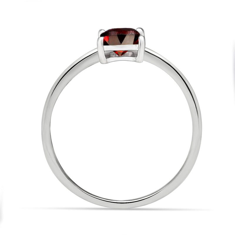 4*4 MM Square - Garnet Faceted Ring - RBC310-G Catalogue