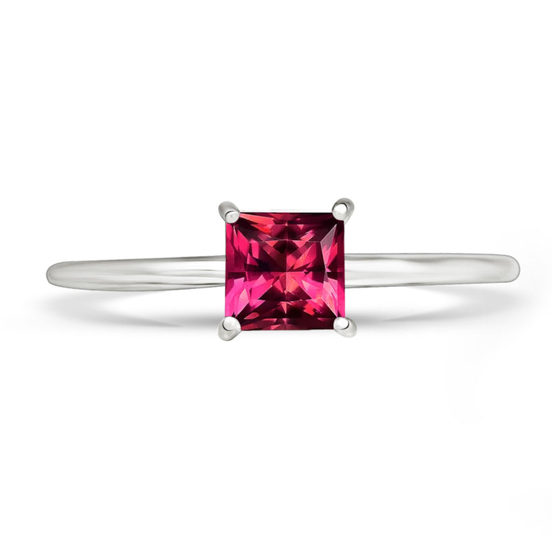 4*4 MM Square - Pink Tourmaline Faceted Ring - RBC310-PT Catalogue