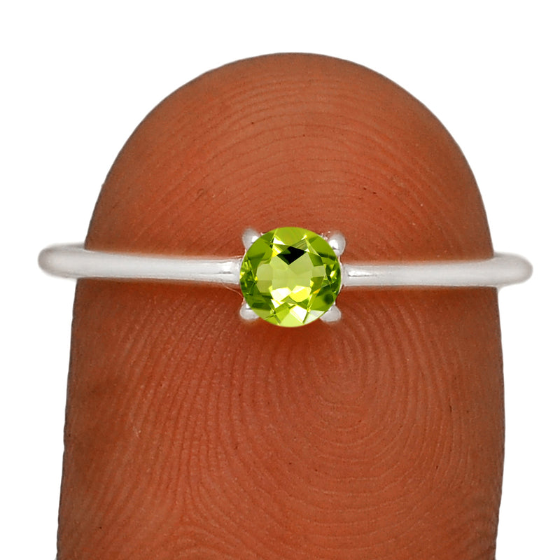 6*6 MM Round - Peridot Ring - RBC313-P Catalogue