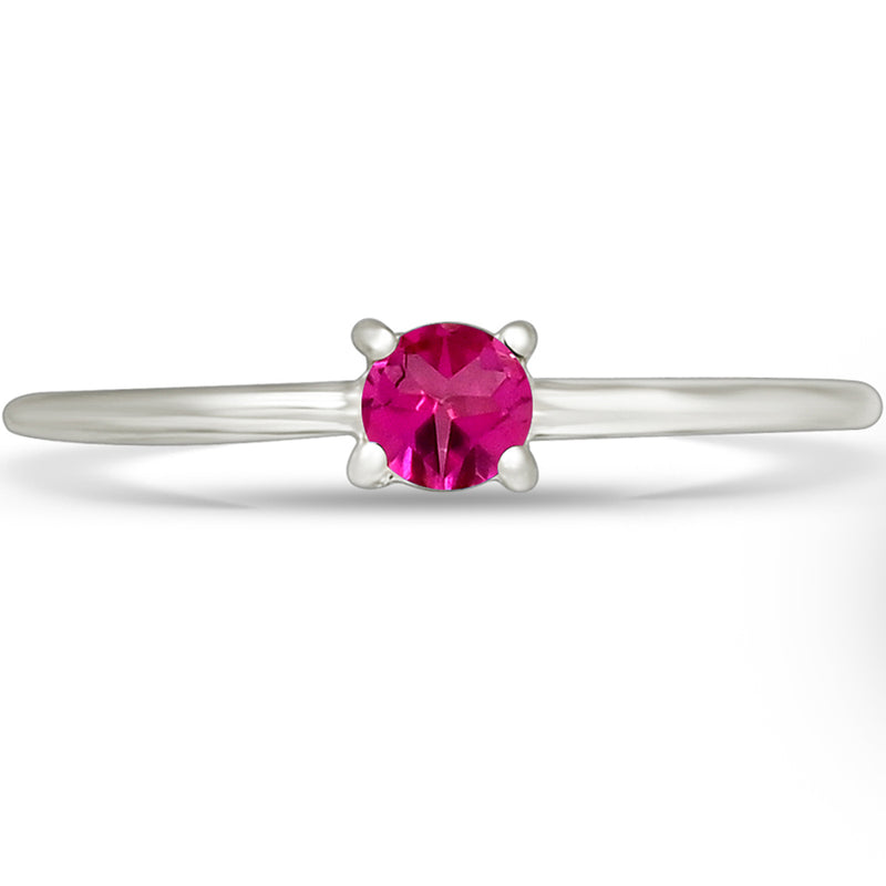 6*6 MM Round - Pink Topaz Ring - RBC313-PTZ Catalogue