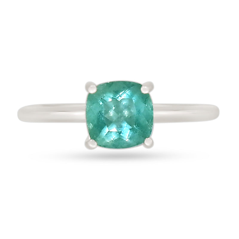 6*6 MM Cushion - Belgian Teal Fluorite Ring - RBC327-BTF Catalogue