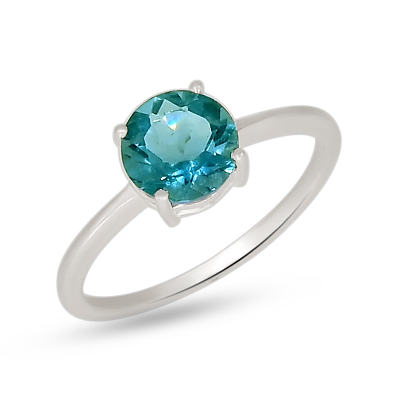 7*7 MM Round - Belgian Teal Fluorite Ring - RBC328-BTF Catalogue