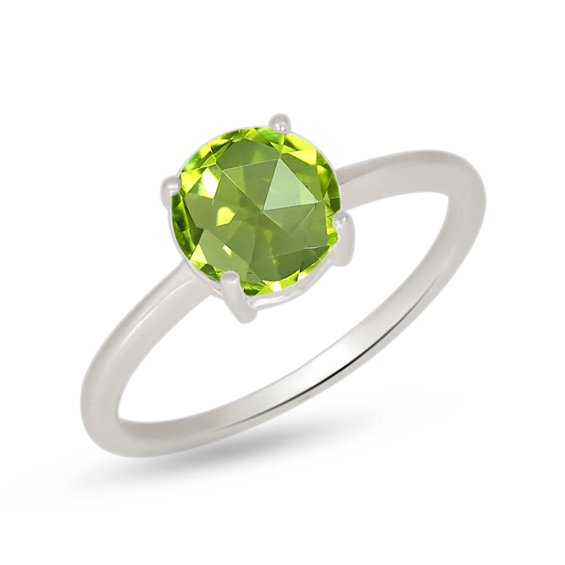 7*7 MM Round - Peridot Ring - RBC328-P Catalogue