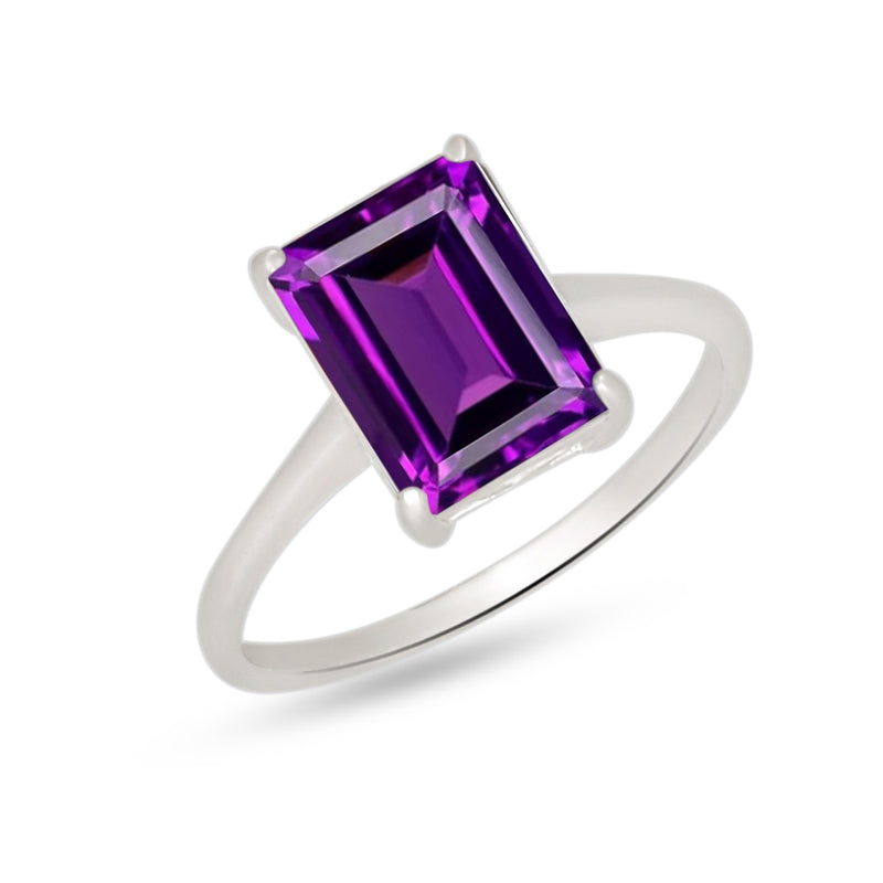 7*9 MM Octo - Amethyst Faceted Ring - RBC329-A Catalogue