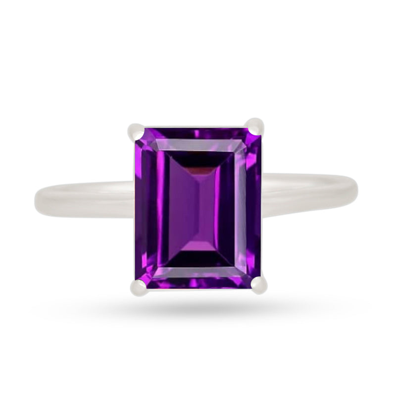 7*9 MM Octo - Amethyst Faceted Ring - RBC329-A Catalogue