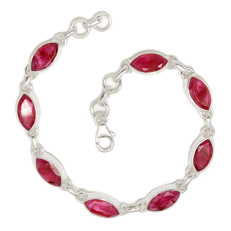 8.5" Treated Ruby Bracelets - RBYB216
