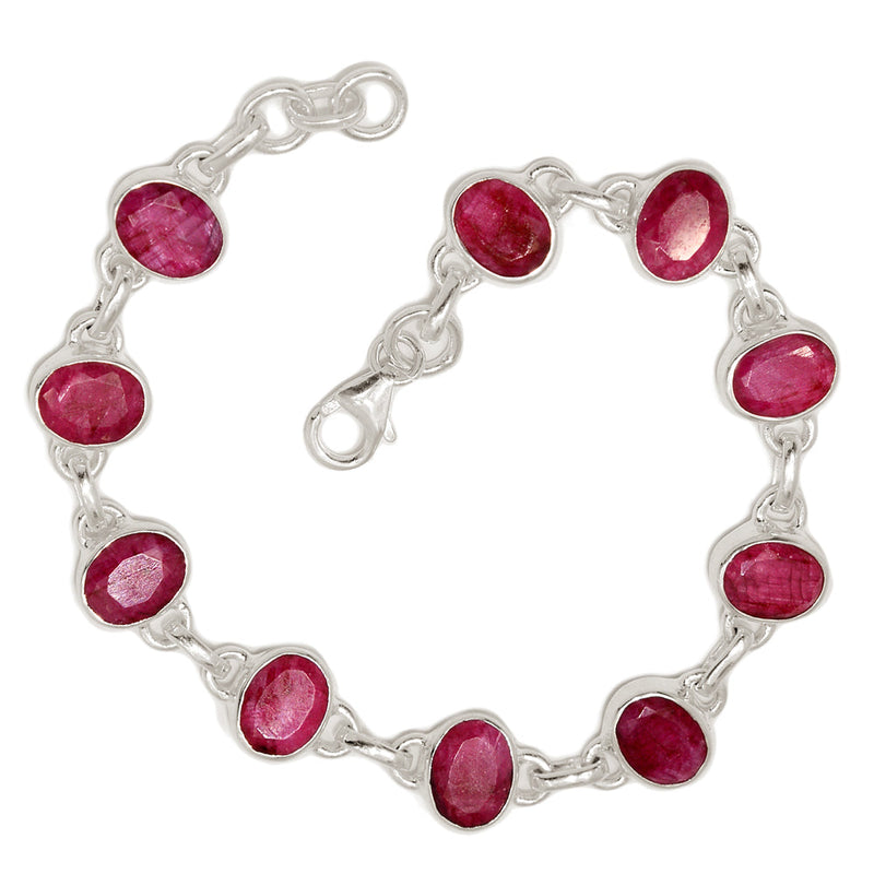 8.2" Treated Ruby Bracelets - RBYB224