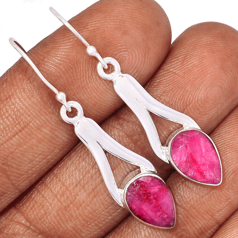 1.8" Treated Ruby Earrings - RBYE2070