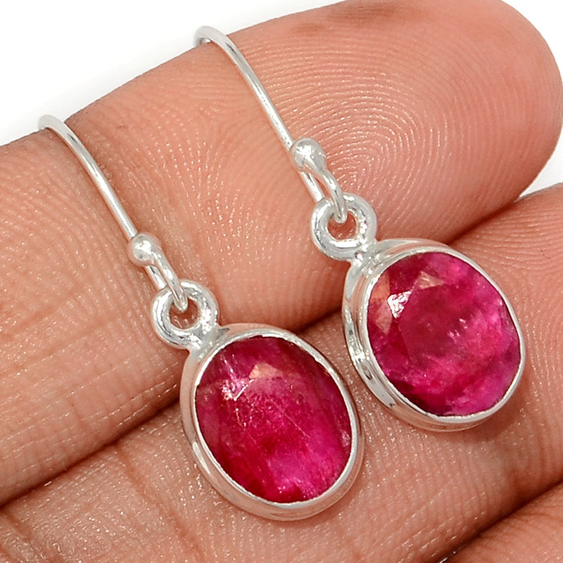 1.2" Treated Ruby Earrings - RBYE2074