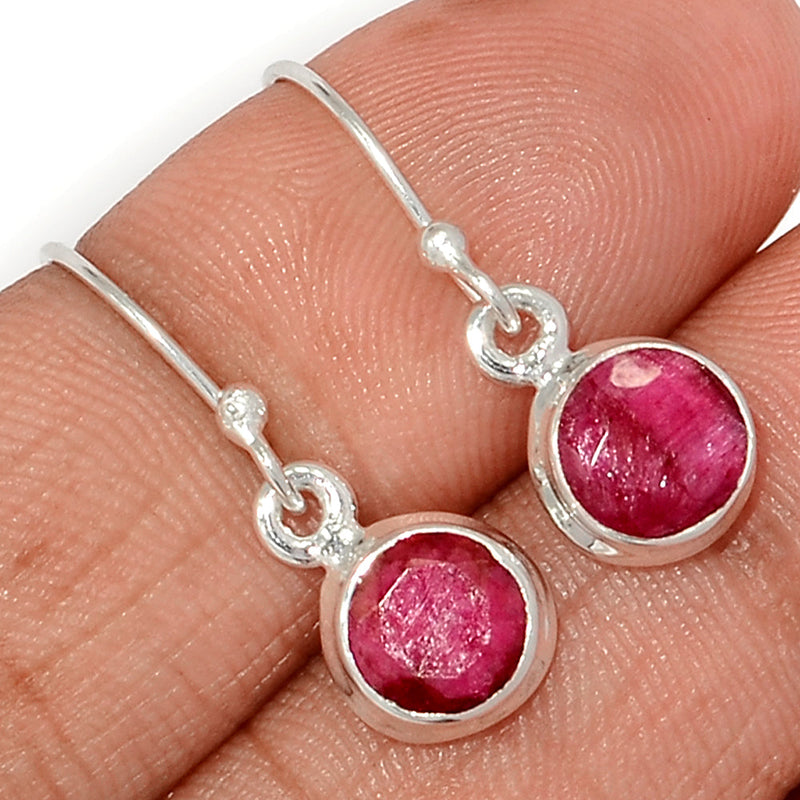 1" Treated Ruby Earrings - RBYE2084