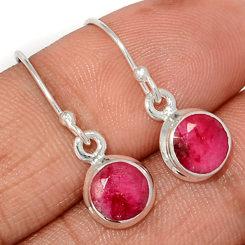 1" Treated Ruby Earrings - RBYE2086