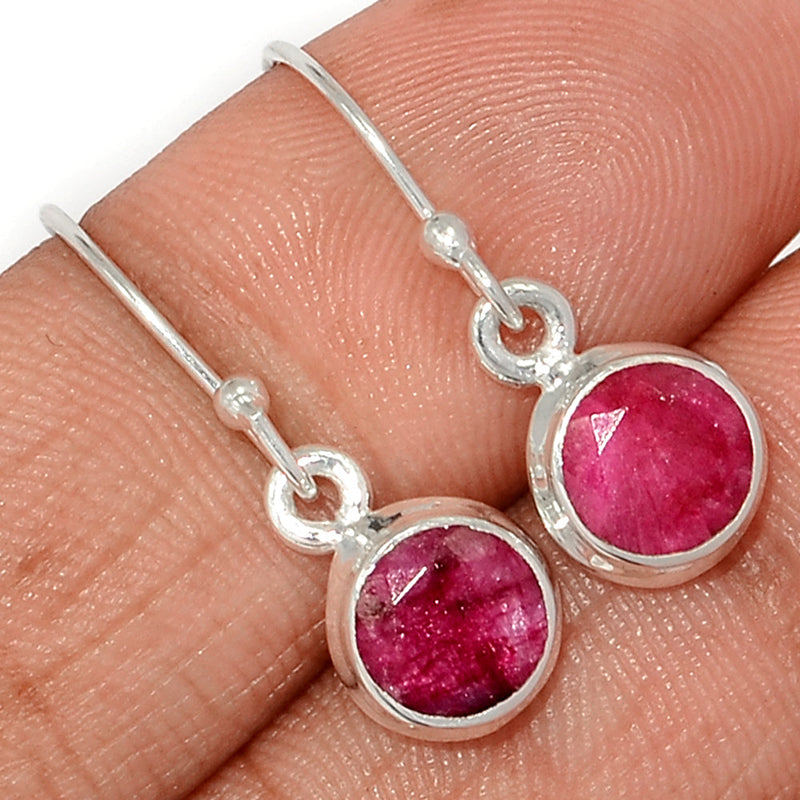 1" Treated Ruby Earrings - RBYE2090