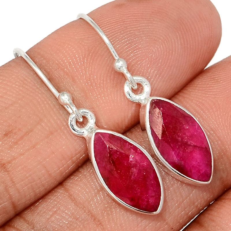 1.3" Treated Ruby Earrings - RBYE2106