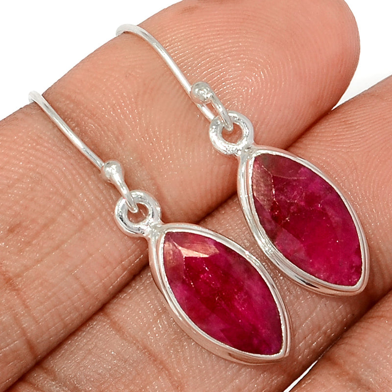 1.3" Treated Ruby Earrings - RBYE2115