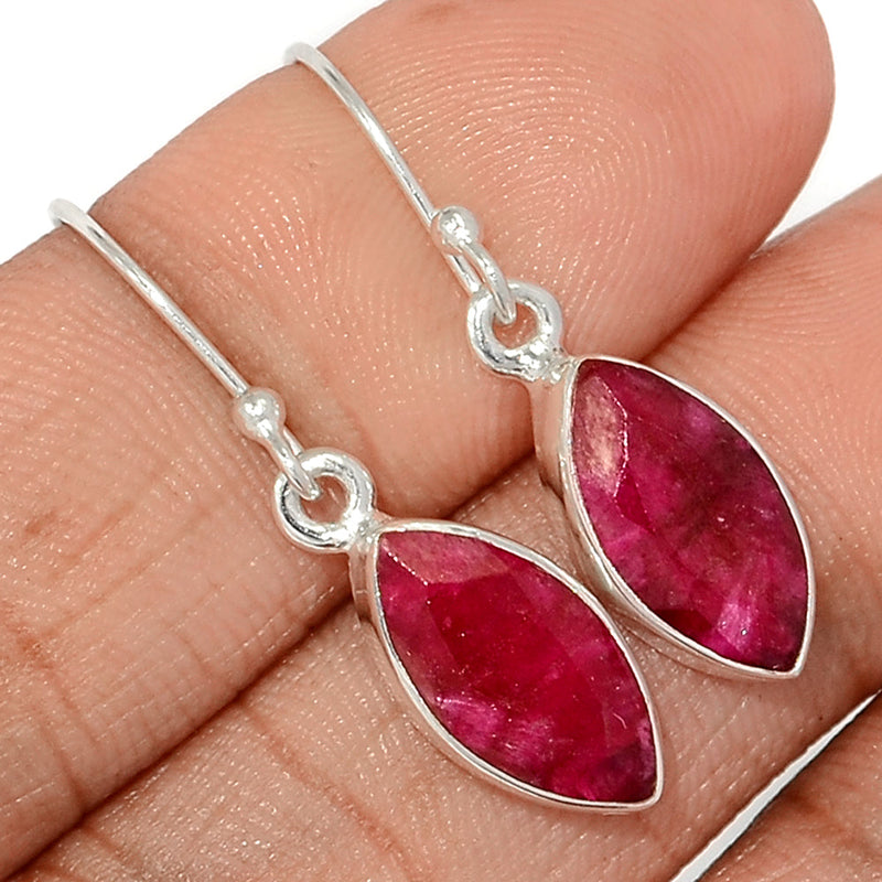 1" Treated Ruby Earrings - RBYE2118