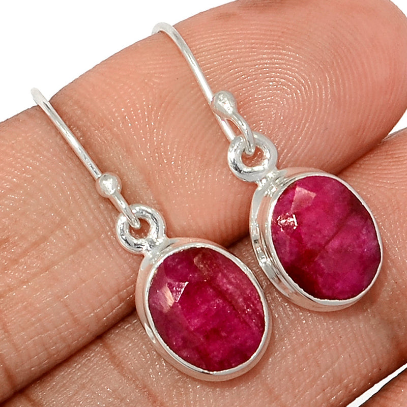 1.2" Treated Ruby Earrings - RBYE2119