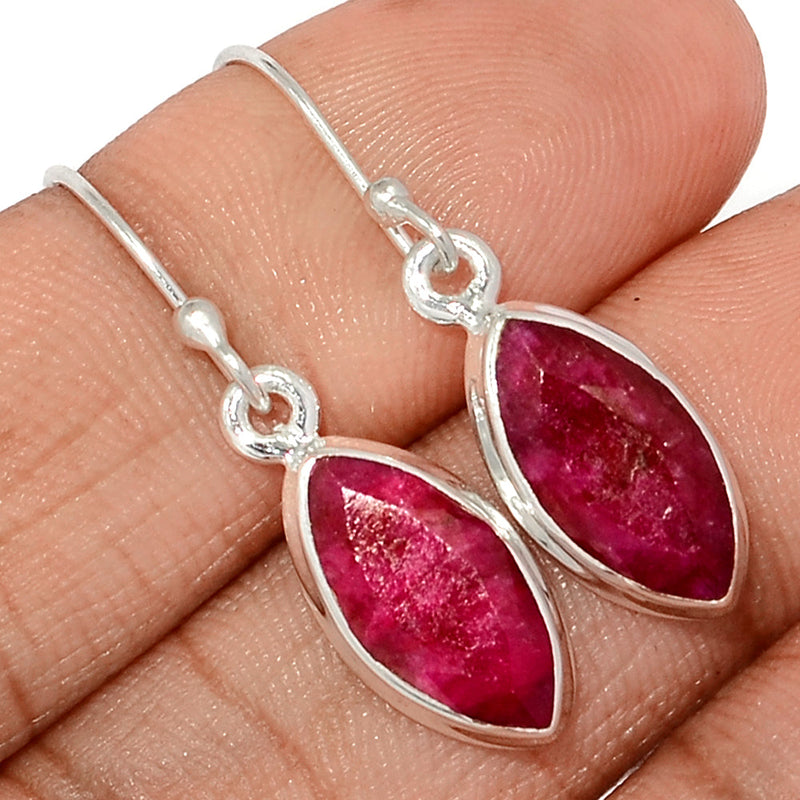 1.3" Treated Ruby Earrings - RBYE2121