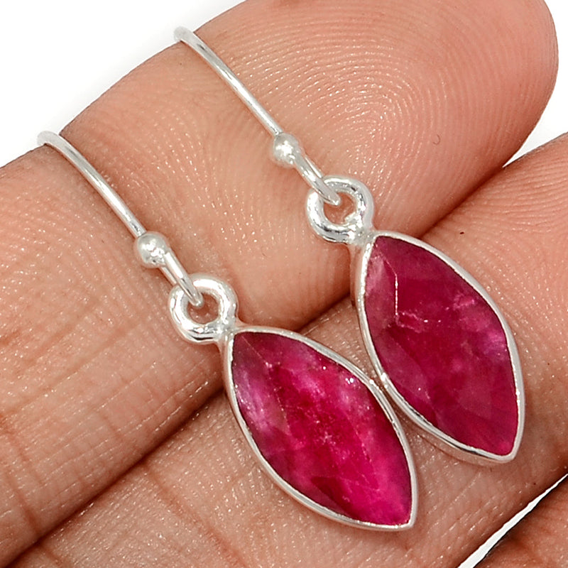 1.3" Treated Ruby Earrings - RBYE2124