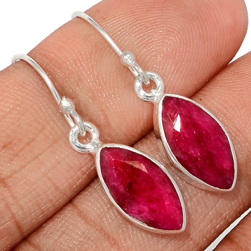 1.3" Treated Ruby Earrings - RBYE2136
