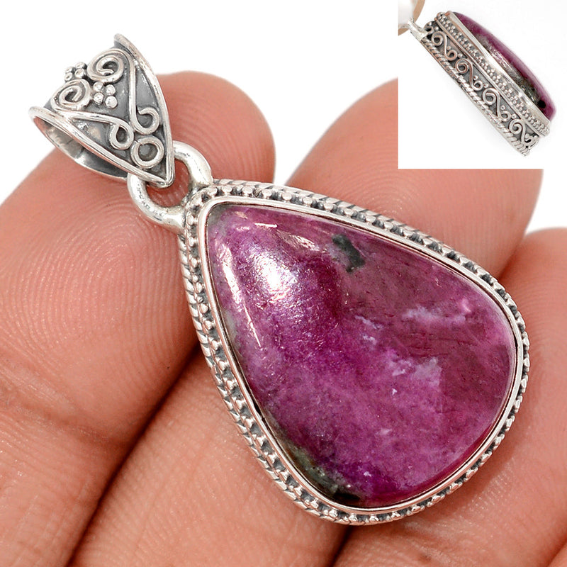 1.6" Fine Filigree - Ruby Zoisite Pendants - RBZP1553
