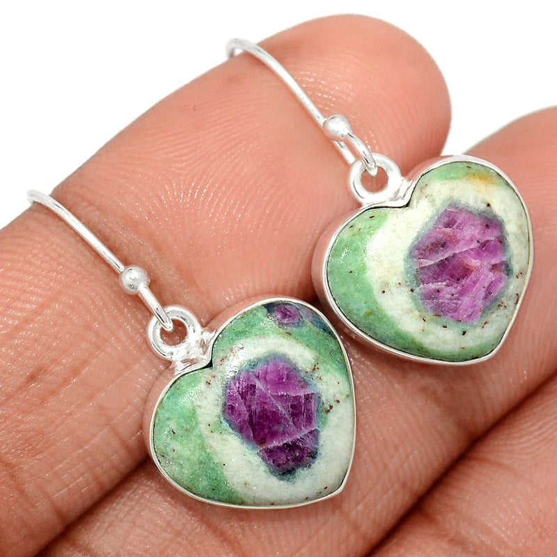 1.2" Ruby In Fuchsite Earrings - RIFE743