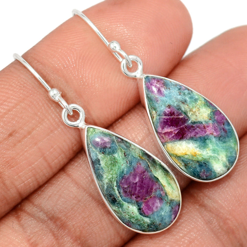 1.5" Ruby In Fuchsite Earrings - RIFE744