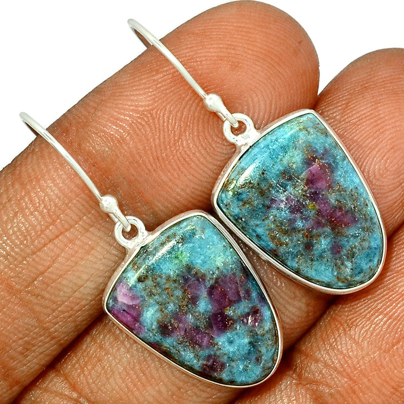 1.5" Ruby In Fuchsite Earrings - RIKE133
