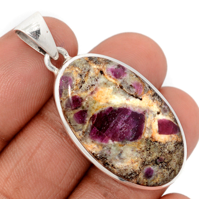 1.7" Ruby In Quartz Pendants - RIQP11