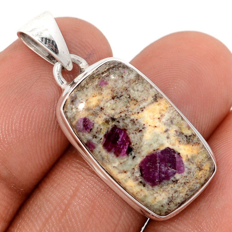 1.2" Ruby In Quartz Pendants - RIQP16