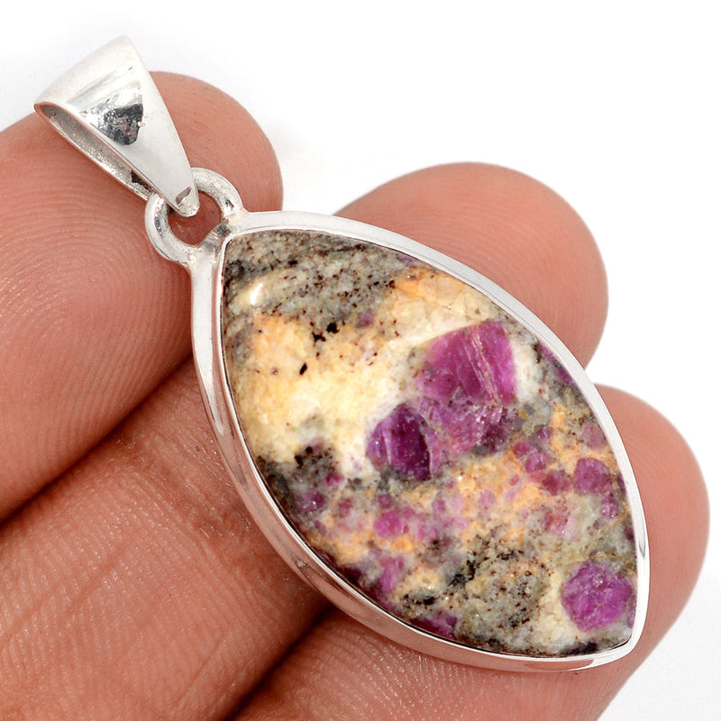 1.7" Ruby In Quartz Pendants - RIQP4