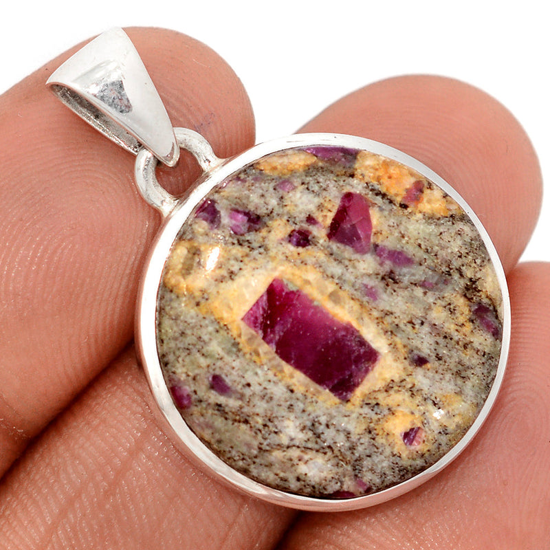 1.4" Ruby In Quartz Pendants - RIQP9