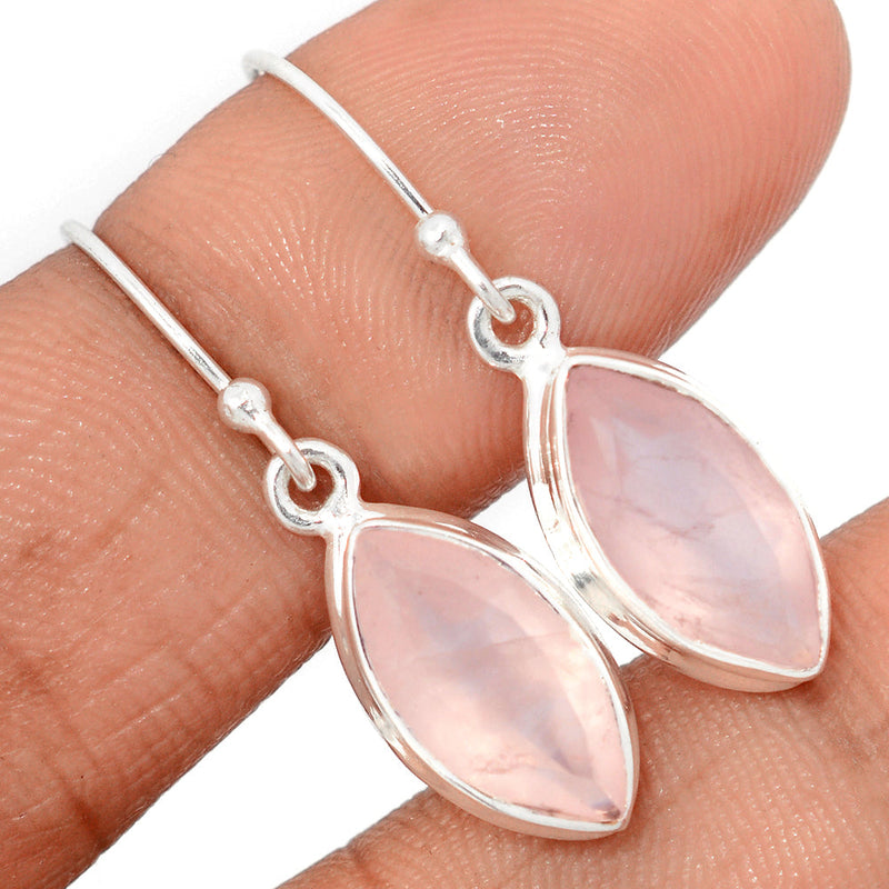 1.3" Rose Quartz Faceted Earrings - RQFE280