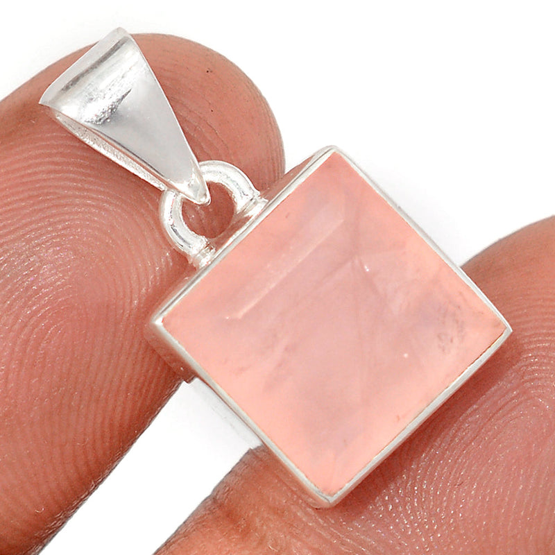 1" Rose Quartz Faceted Pendants - RQFP10