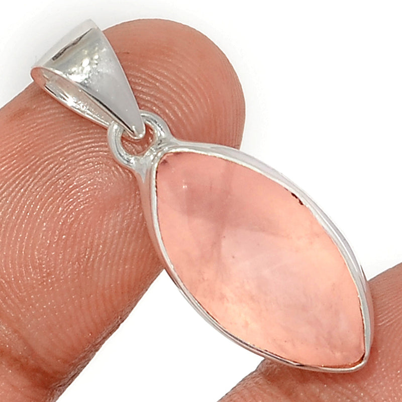 1.2" Rose Quartz Faceted Pendants - RQFP1148