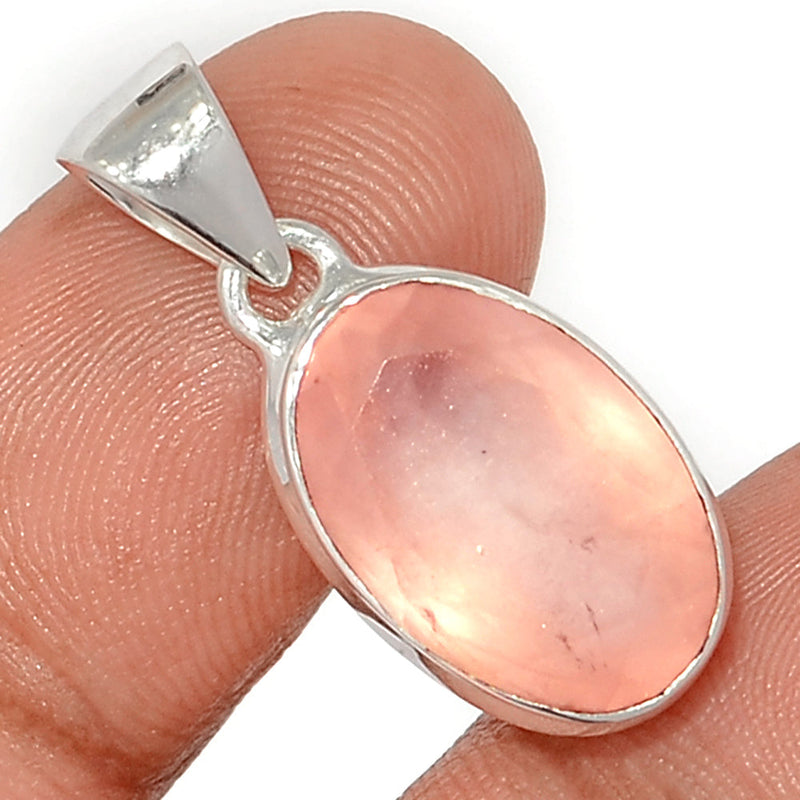 1.1" Rose Quartz Faceted Pendants - RQFP1149