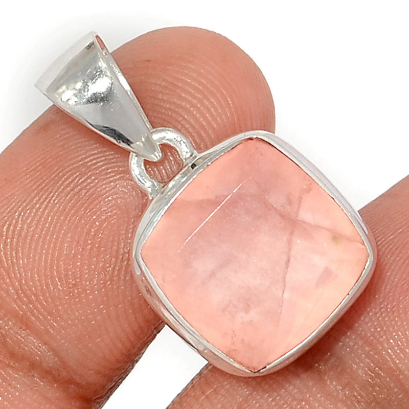 1.1" Rose Quartz Faceted Pendants - RQFP1151